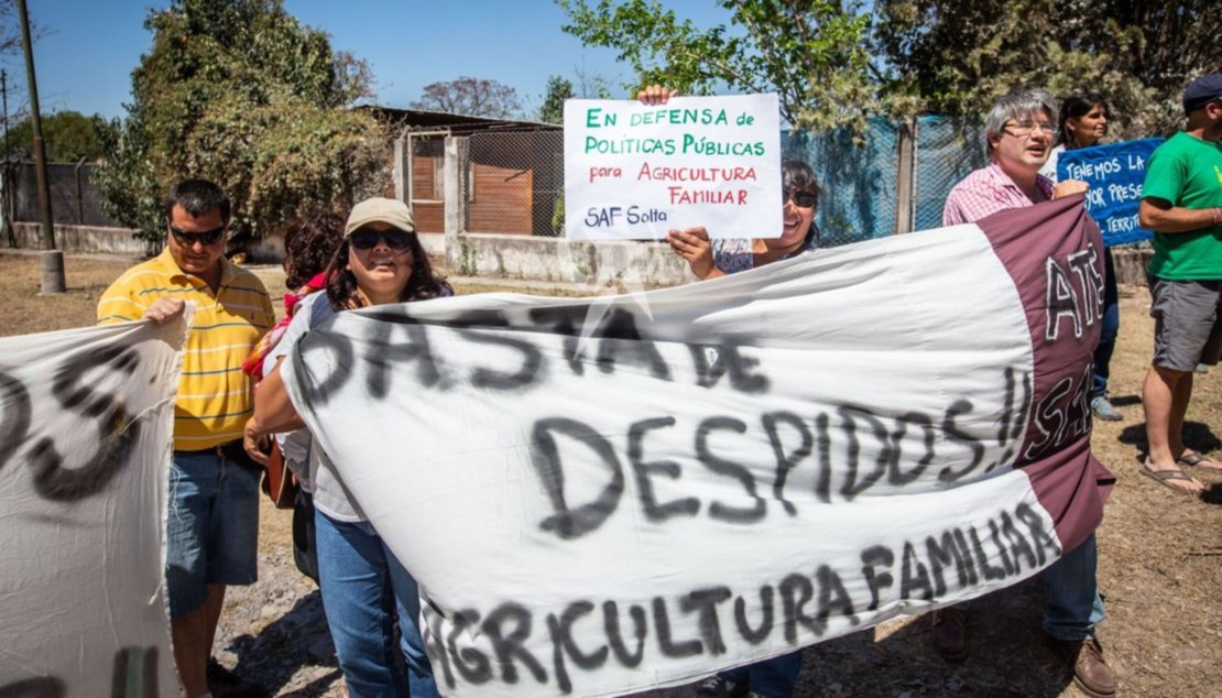 En defensa de la Secretaría de Agricultura Famliar.  Foto: Javier Corbalán. 