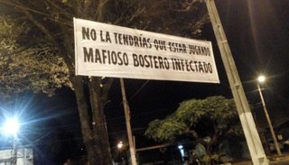 "Mafioso bostero infectado", el agresivo mensaje de hinchas de River