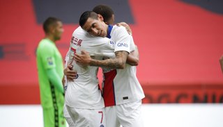 Di María colaboró en la goleada del París Saint Germain