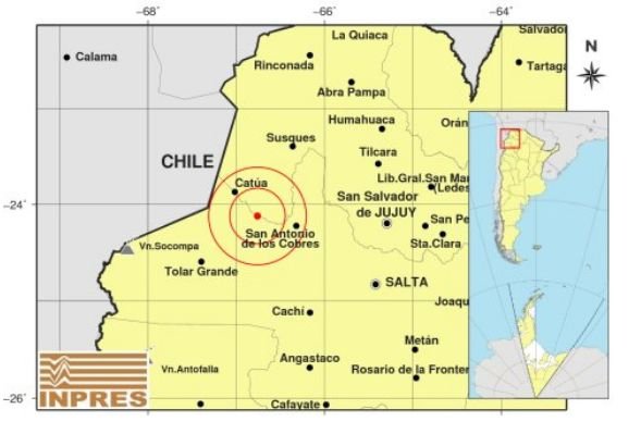 En tiempo de Milagro, se registró un sismo de 4.5º que hizo temblar la Puna- En tiempo de Milagro, se registró un sismo de 4.5º que hizo temblar la Puna
