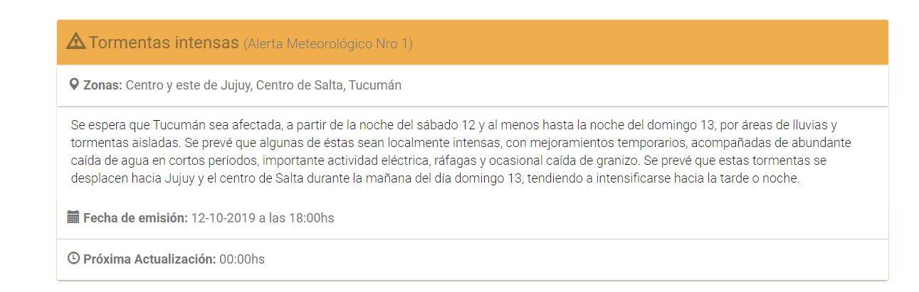 servicio meteorológico nacional extendido 10 dias