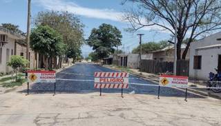 Avanza la obra de pavimento en barrio 25 de Mayo