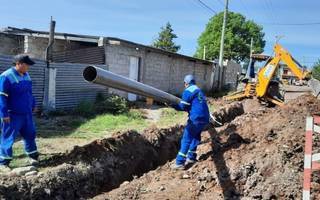 Comenzó mega obra de agua y cloacas en Aeroclub