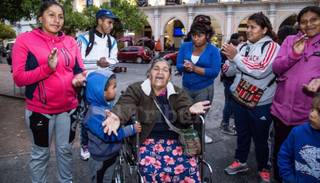 Incidentes con ambulantes en la plaza 9 de Julio