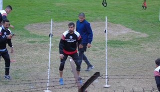 Corrales ayer probó 5 variantes en Zapla