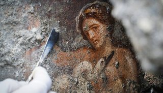 Encuentran en Pompeya un fresco erótico con personajes mitológicos