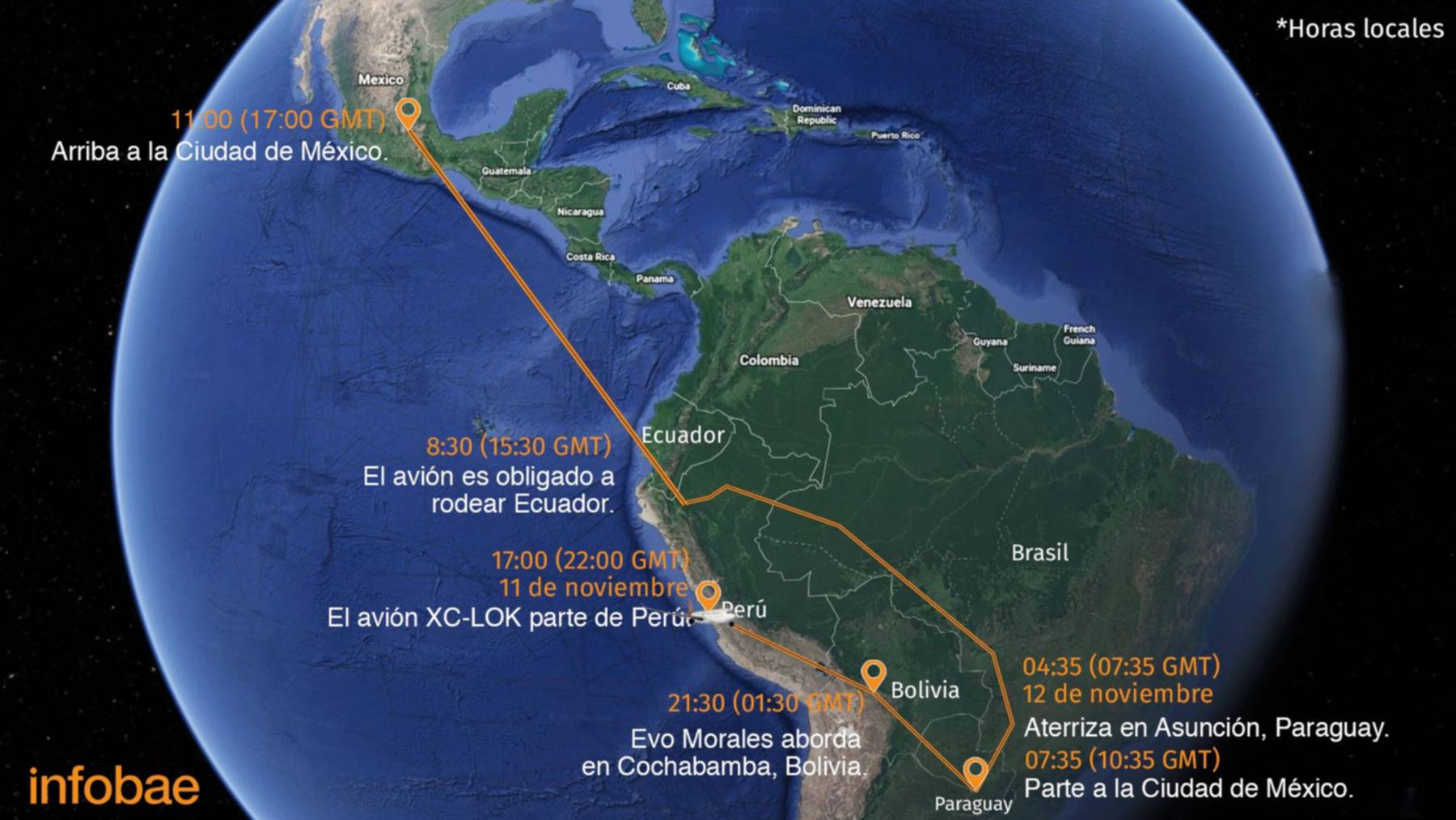 Los obstáculos del vuelo de Evo Morales hacía México