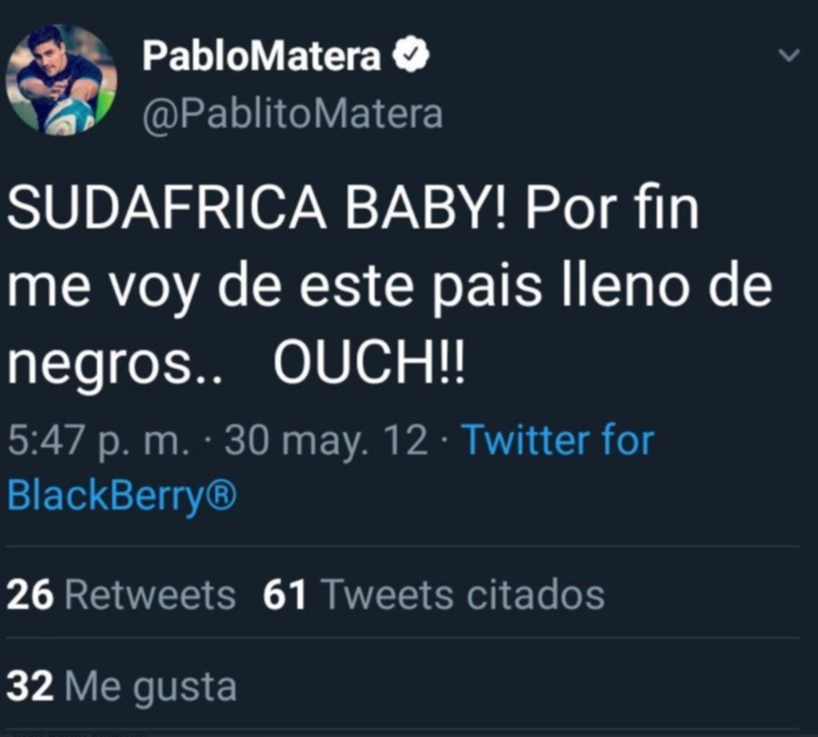 a la luz tweets del capitán de Los Pumas y tuvo que cerrar su cuenta de Twitter