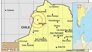Un sismo de 4,8 grados en la escala de Richter se registró en Jujuy