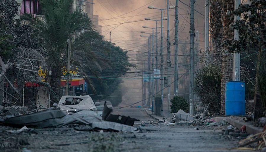La vista de la Franja, luego de los bombardeos. 
