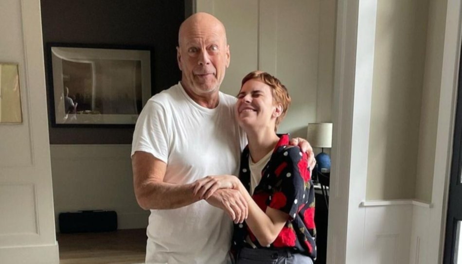 Bruce Willis junto a su hija. 