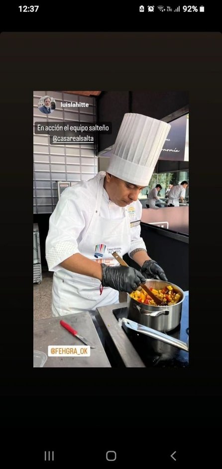 Un salteño deslumbró en el Torneo Nacional de Chef 2023