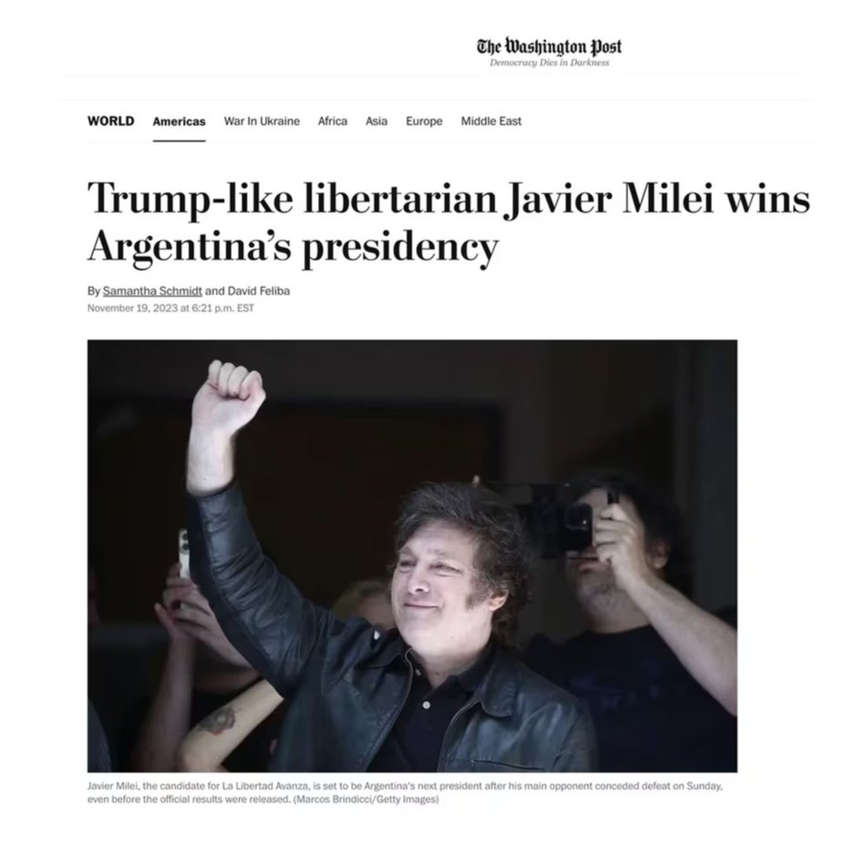Balotaje 2023 Así reflejó la prensa internacional el triunfo de Javier Milei- Balotaje 2023 Así reflejó la prensa internacional el triunfo de Javier Milei