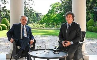 Terminó la reunión entre Alberto Fernández y Javier Milei: duró menos de una hora
