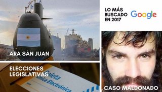 Elecciones, el ARA San Juan y el caso Maldonado, lo más buscando en Google en 2017