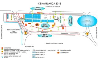 Simulacro de evacuación previo a la Cena Blanca 2018