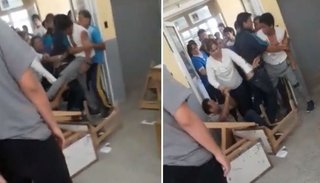 VÍDEO. Alumno desaprobó un trabajo práctico y agarró a patadas a su profesor
