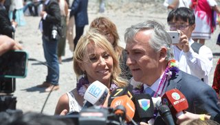 Morales y Snopek se casaron en una ceremonia andina