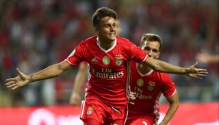 Franco Cervi anotó en la goleada de Benfica ante Sporting Braga