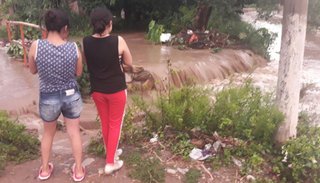 Hubo sectores inundados por la tormenta el domingo