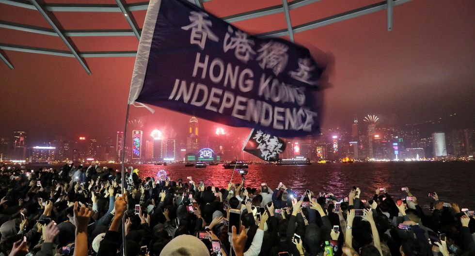 Hong Kong recibe así el Año Nuevo 2020. (EFE/EPA/Vivek Prakash). Hong Kong recibe así el Año Nuevo 2020. (EFE/EPA/Vivek Prakash).