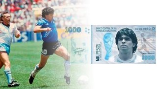 Presentan proyecto para imprimir billetes de $1.000 con la imagen de Diego