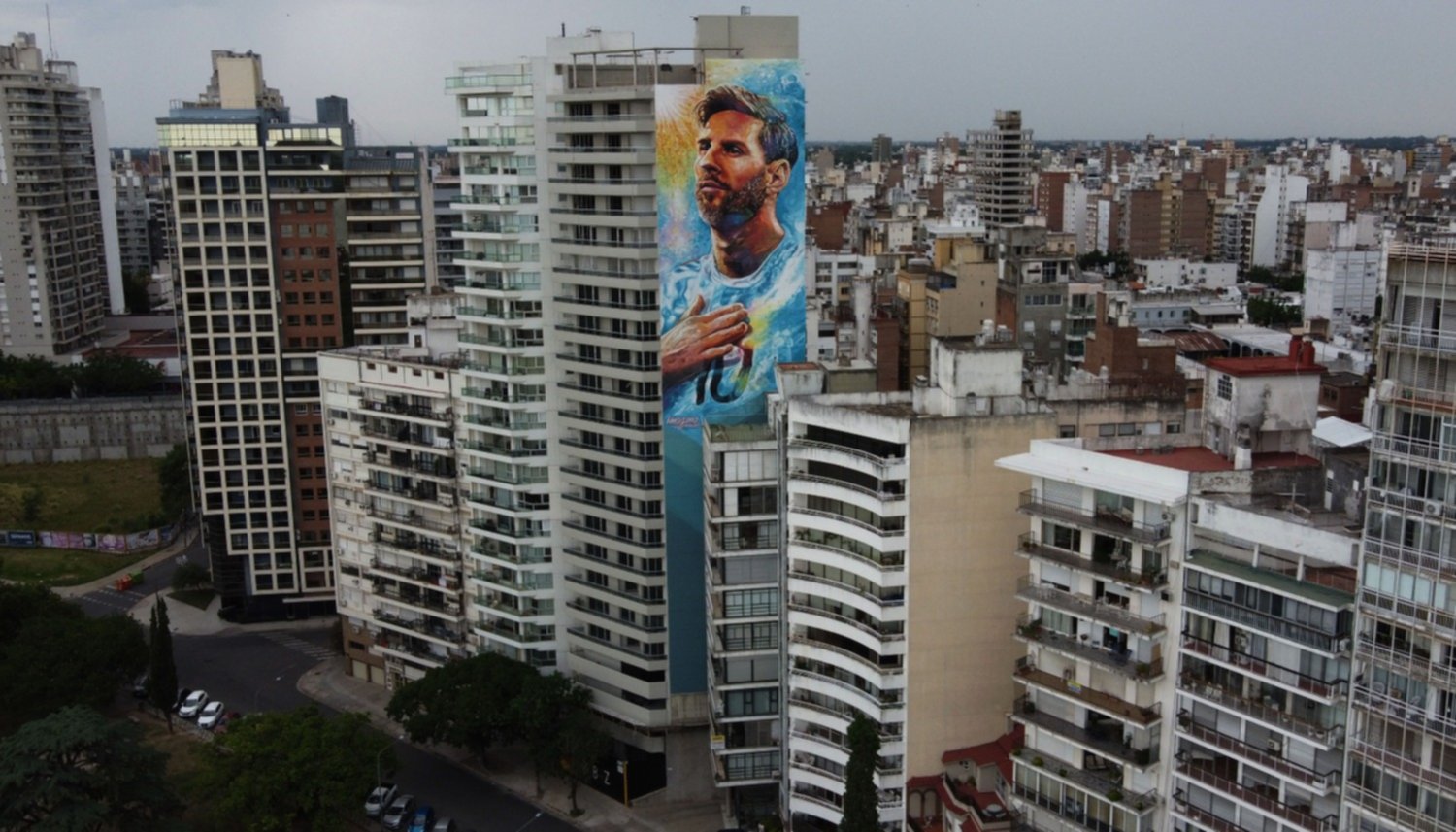 Cómo es el mural de Lionel Messi que inauguraron en Rosario