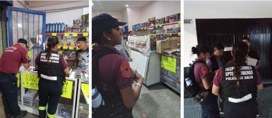 Pirotecnia sonora cero: Bomberos infraccionó a un comercio por venta de fuegos artificiales